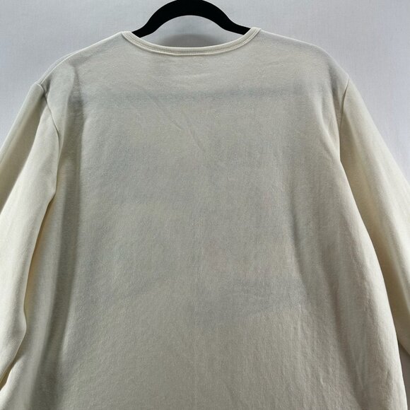 Bobbie Brooks Holiday Sweater L Christmas Tree Santa Embroidered Pullover Ivory - Picture 2 of 10